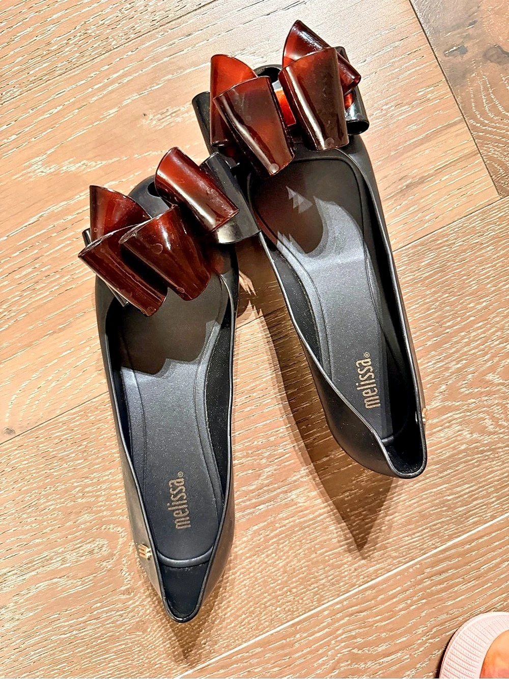 Melissa Ultragirl Sweet Bow Flats in Black & Brown